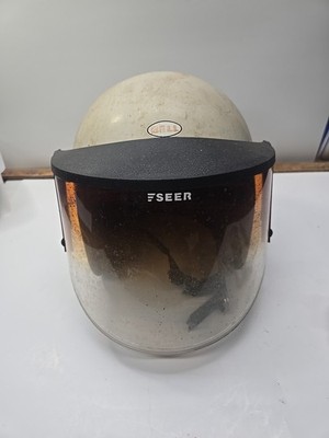 Vintage BELL 500-TX White Motorcycle Auto Racing Snell Helmet 1968 With Shield | eBay Vintage BELL 500-TX White Motorcycle Auto Racing Snell Helmet 1968 With Shield | eBay