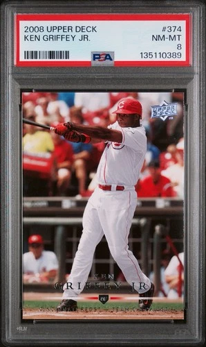 2008 Upper Deck #374 Ken Griffey Jr. PSA 8 NM-Mint Cincinnati Reds HOF