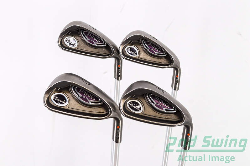 【PING Rhapsodyアイアン5本セット】 7・8・9・W・S Ping Rhapsody Iron Set 7-PW Graphite Ladies Right Orange Dot