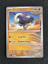 Great Tusk Uncommon Pokémon TCG Temporal Forces 96/162
