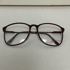 VTG New Europa Carson Plastic  Metal Eyeglass Flex Frames Red 54-17-130