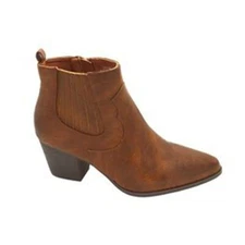 G. N. D womens ankle boots booties brown faux leather size 9 new with box