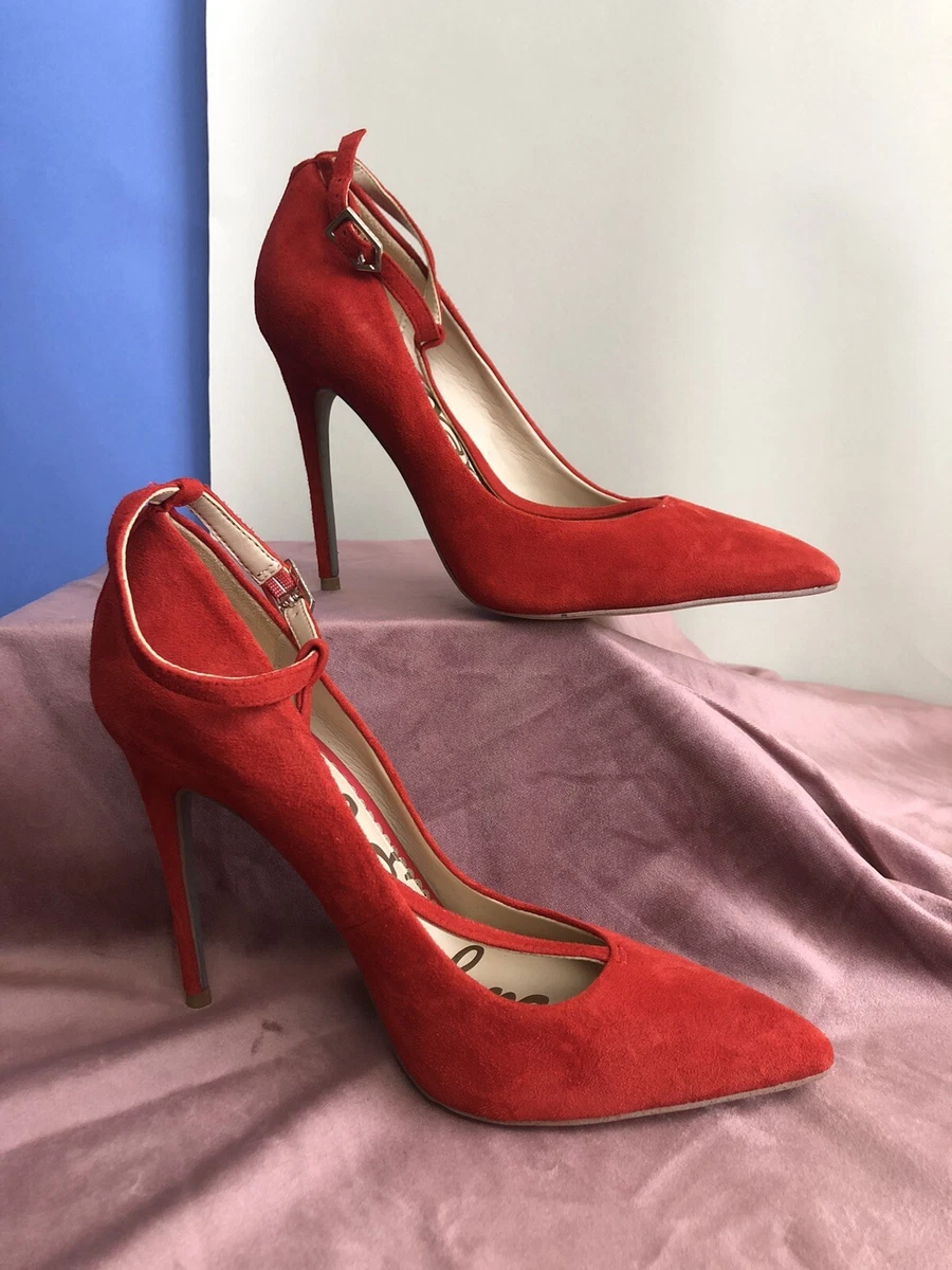 Women s Sam Edelman Dorinda Suede Slingback T Strap Stiletto Size 6
