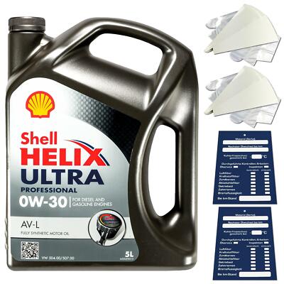 5 Liter Shell Helix Ultra Professional AV-L 0W30 Motoröl 550041873 ACEA C3 SET