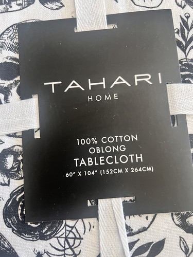 Tahari Skull Ravens Spider Webs Gothic Tablecloth- OBLONG- 60”x 104”- New - Picture 2 of 7