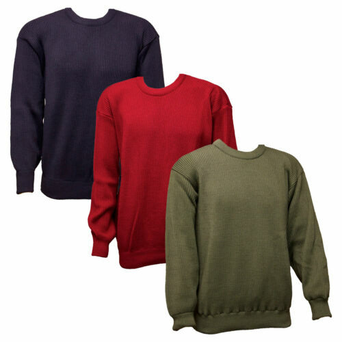 Army Jumper Original German Wool Sweater Work Pullover Camping