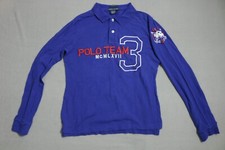 Ralph Lauren Button Up Boys Kids Large Blue 3 Polo Team