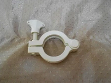 Glass Reinforced White Nylon Heavy Duty Multiple Use Tri Clamp Clover 1 to 1.5" 