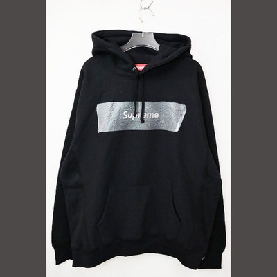 Supreme x SWAROVSKI 19SS BOX LOGO HOODED SWEATHED XL BLACK HOODIE 