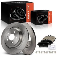 6pcs Rear Disc Brake Rotors +Ceramic Brake Pads for Mercedes-Benz GLE300d GLE350