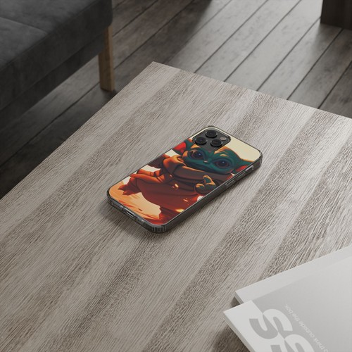 Cute Baby Yoda Clear Phone Case, Mandalorian Gift, Star Wars Case, Geeky Phone - Picture 69 of 124