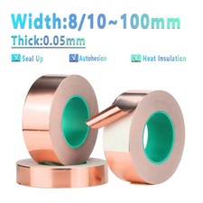 Copper Foil Tape Conductive EMI Shielding Width 10/15/20/25/30/35/40/50/60 100mm