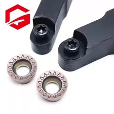 12mm SRDPN1212H10 CNC turning tool holder + 10pcs RPMT10T3MOE-JS carbide inserts