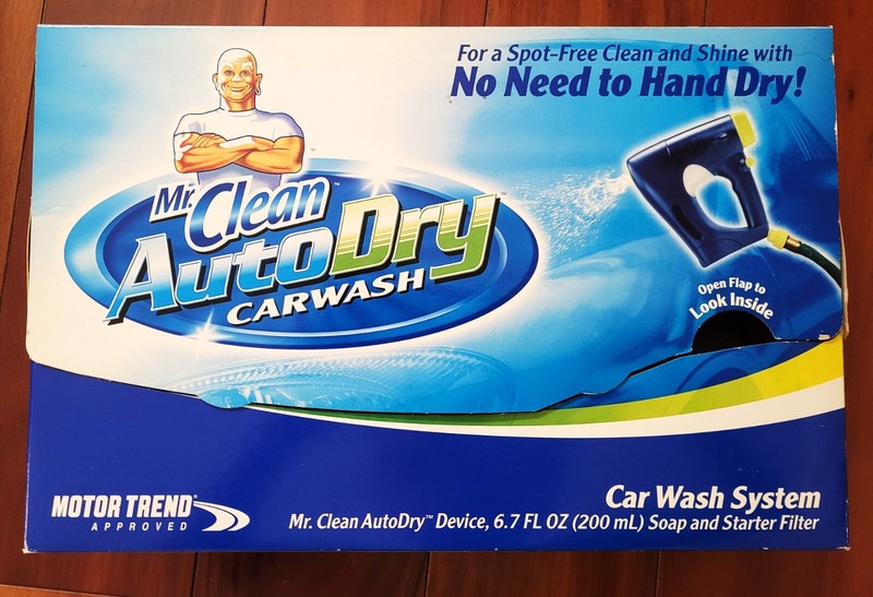 NOS Mr. Clean Auto Dry CARWASH Kit Spray System / Starter Filter & Soap CAR WASH
