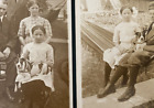 4 Rppcs: Underwood Family with Jack Russell Terrier Dog, Hammock, Girl & Donkey