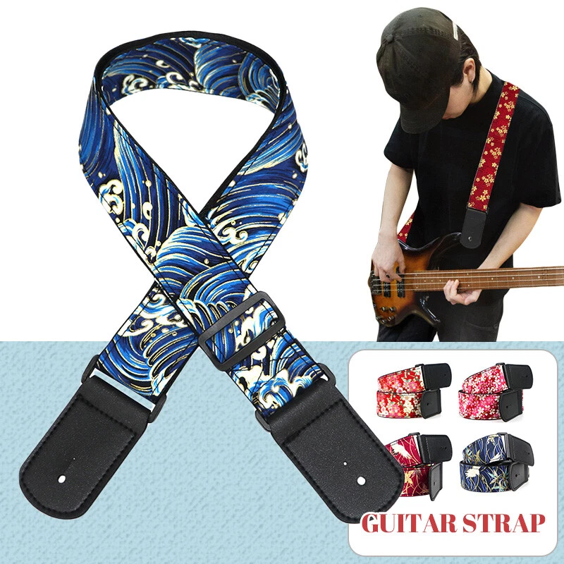 Sakura Guitar Strap Adjustable Vintage Bass Electric Acoustic Guitars Straps