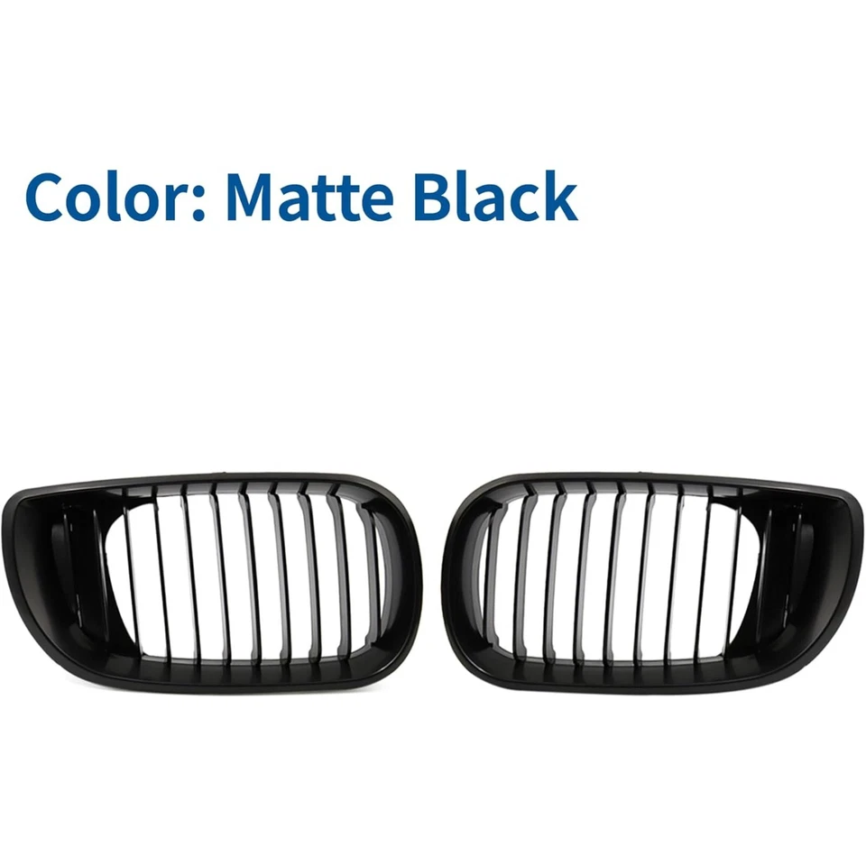 Parrilla de riñón delantera negra brillante para BMW E46 325i 330i 328 serie 3 02-05 Foto 4 de 4