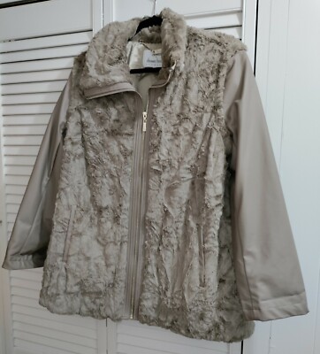 Dennis Basso Faux Fur Coat Vest