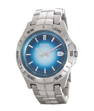 Fossil AM4380 Blue Dial Stainless Steel Men's Watch
