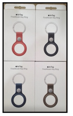 OEM Genuine Apple Finewoven Key Ring Holder For AirTag Air Tag Keychain - Colors