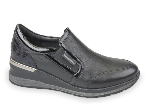 SCARPE DONNA VALLEVERDE INVERNO 18225 SNEAKERS SENZA LACCI NERO | eBay