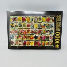 Vintage Flower Seed Packets Collage 1000 Pieces Puzzle D Toys Romania Garden