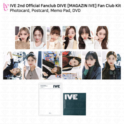IVE 2nd Official Fanclub Kit Photocard Postcard Memo Pad DVD KPOP