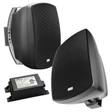 5.25" Bluetooth 5.0 Outdoor Patio Speaker Pair 100W, IP54 All Weather, Black