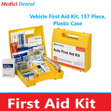 First Aid Kit - Vehicle First Aid Kit, 137 Pieces, Hard Case, For 1 - 24 People