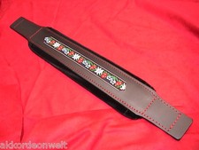 8 x 54 cm Akkordeon (Leder) Bassgurt, Bassriemen, accordion bass belt,strap FOLK