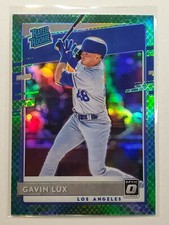 Gavin Lux 2020 Donruss Optic Choice Green Dragon Prizm /84 Rated Rookie RC card