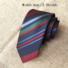 New Checks Green Blue Woven Silk Skinny Slim Men's Necktie Tie 6cm/2.36inch