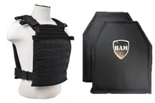 Level IIIA 3A | Body Armor Inserts | Bullet Proof Vest | FA Vest -Black 10x12s