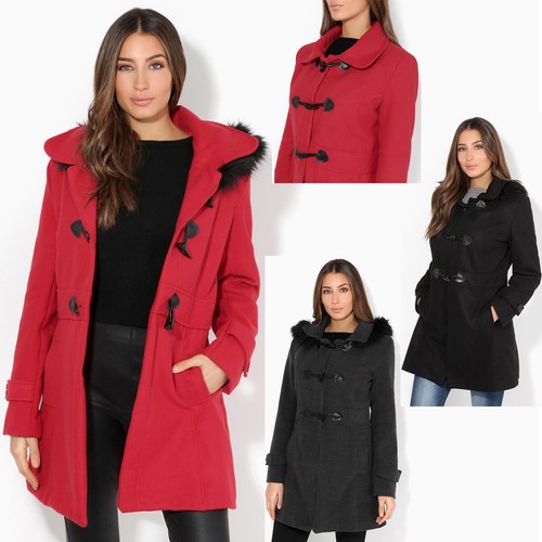 Mujer Barato Talla Grande Capucha Pelo Elegate Vestir Paño | eBay