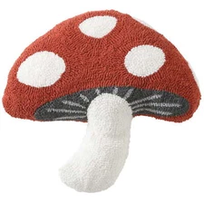 Mainstays 17" x 17" Mushroom Decorative Pillow, Canyon Red