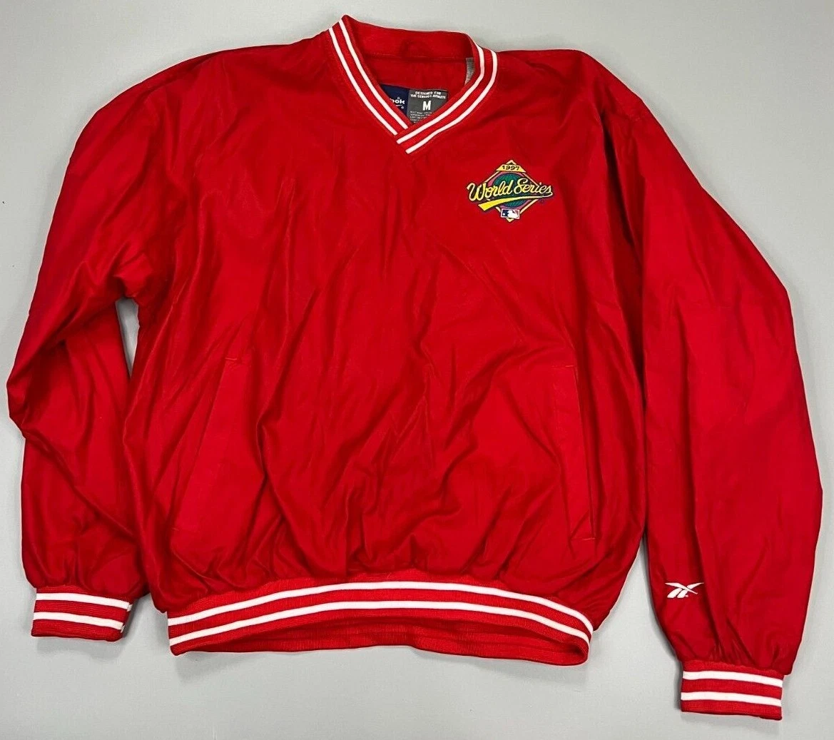 1997 World Series logo Reebok pullover windbreaker jacket Adult Size M Medium