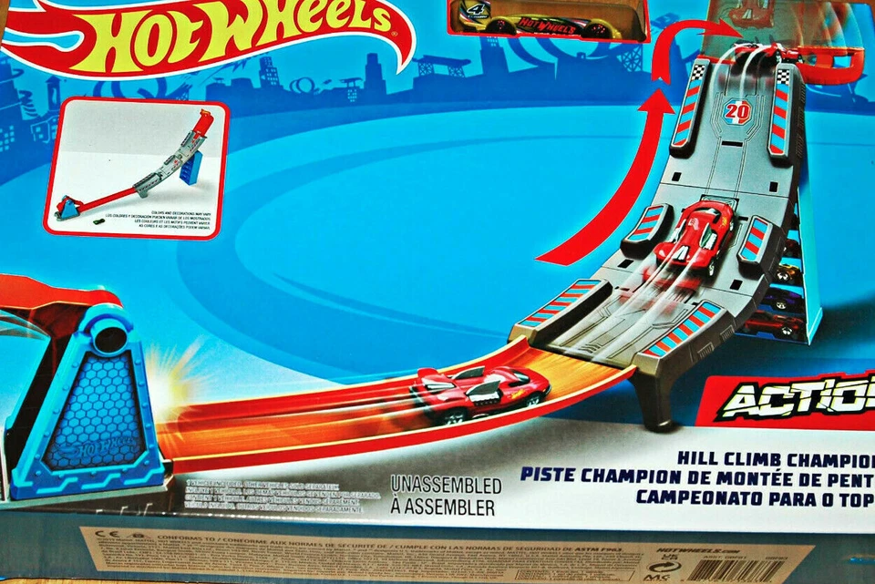 Hot Wheels Hill Climb Champion 2019 Power Up Includes Car And Track Toy New NIB - Image 4 of 4