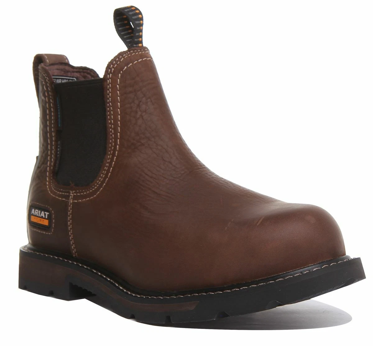 Ariat Groundbreaker Steel Toe Mens Chelsea Work Boots In Brown