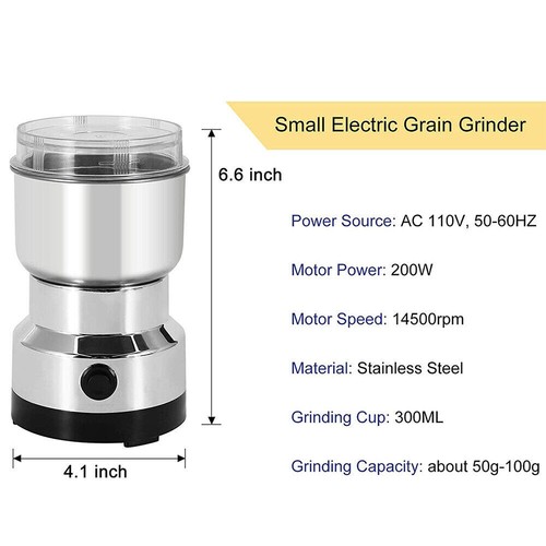 Molinillo de granos de café eléctrico portátil tuerca semilla hierba moler especias trituradora 110 V nuevo - Imagen 6 de 15
