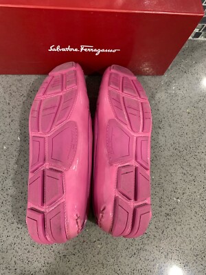 Salvatore Ferragamo Women Parigi Driving Shoe Patent Pink Bit