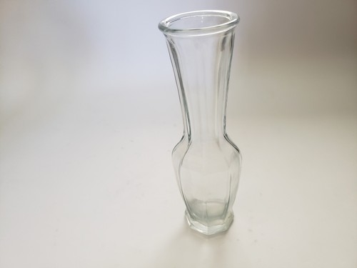Glass Flower Vase Clear Home Decor glass wear 9 x 2.5 in - Picture 2 of 8