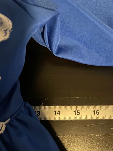 Vintage Marthas Miniatures Girls Dress Size 4T Blue Satin Ruffle Lace Pageant - Picture 6 of 8