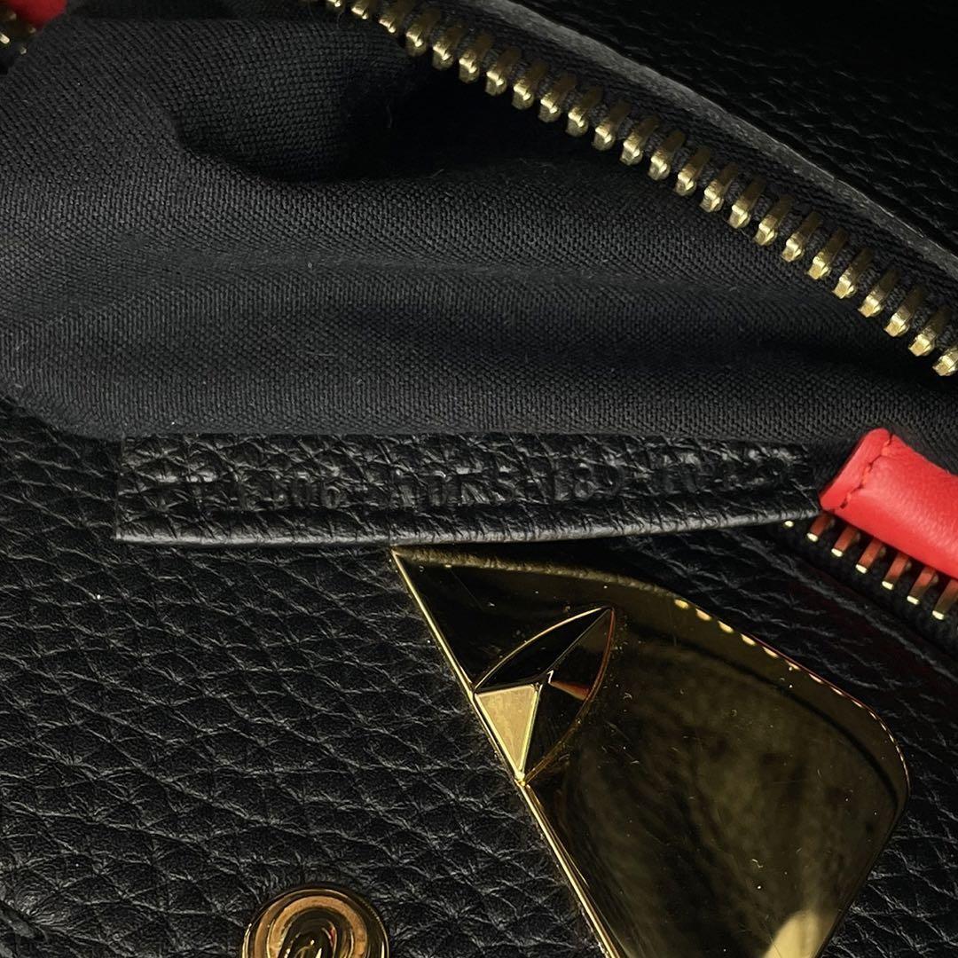 FENDI Selleria Peekaboo Large Monster Eye 2way Handbag Black FENDI Selleria Peekaboo Large Monster Eye 2way Handbag Black