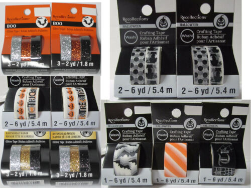 Recollections Halloween BOO RAVENSHEAD MANOR Washi Crafting Tape Set Lot 2 pick - Picture 1 of 38