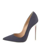 CHRISTIAN LOUBOUTIN Blue So Kate 120mm Fabric Pumps 6 IT 36 Excellent Box Bag