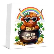 Highland Cow St. Patrick's Day Decorations - Pot of Gold I Am the Treasure