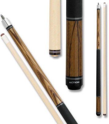 Rings Pool Cue, Zebrawood, 29'' Hardrock Maple 10''-12'' Pro Taper, Layered Boarski
