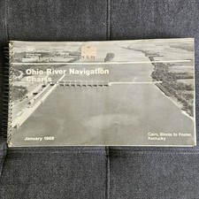 VINTAGE 1989 Ohio River Navigation Charts Book US Army Corps of Engineers Spiral