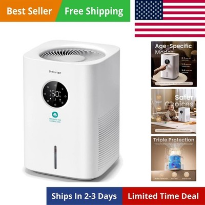 Pro Baby Evaporative Humidifier for Bedroom, MistFree & No White Dust, BPA-Fr...