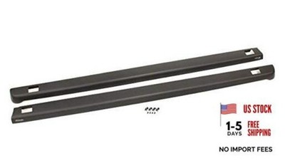Ultimate BedRail Caps - SmoothBack w/ Stake Holes | 2-Piece Set, Black,